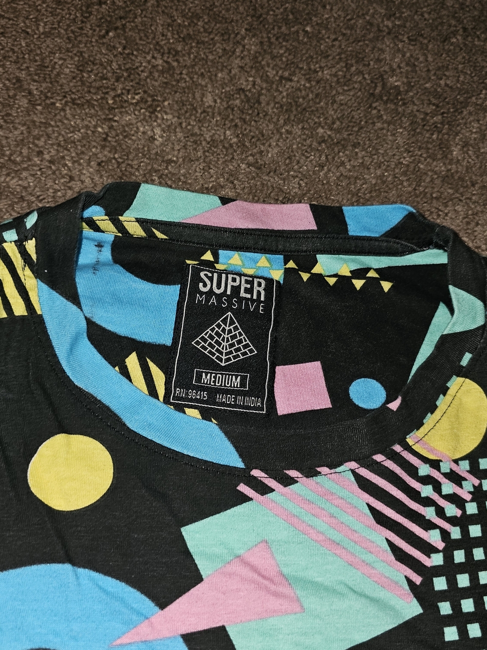 80s Inspired Super Massive Graphic Medium Short Sleeve Tee Shirt